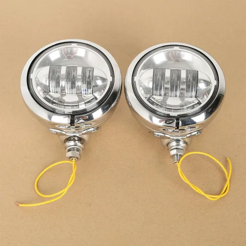 Vista 4 de Luz de paso de niebla auxiliar LED de 4-1/2" 4.5" y cubo de carcasa apto para Harley
