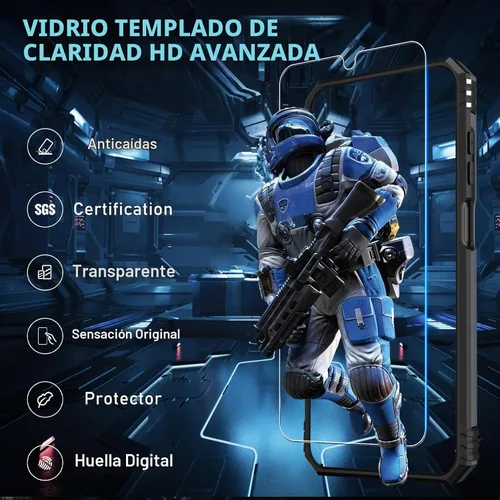 Vista 6 de Janmitta Compatible con Samsung Galaxy A26 5G Funda con Cubierta Deslizante Integrada para Lente de Cámara + Protector de Pantalla + Soporte