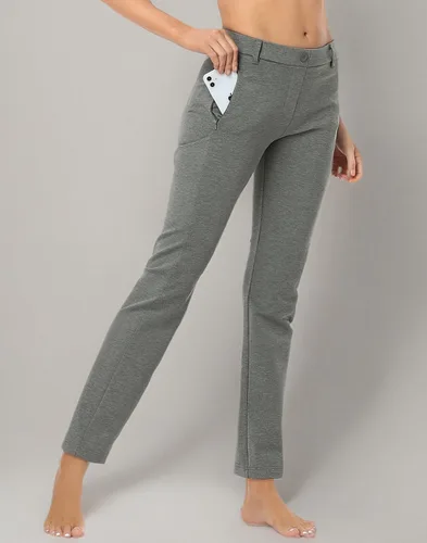 Vista 7 de HDE Pantalones de yoga para mujer, pierna recta, con 8 bolsillos