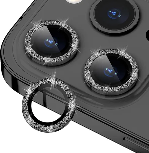 Vista 24 de Protector de lente de cámara para iPhone 15 Pro/iPhone 15 Pro Max, anillo de metal individual, dureza 9H, protector a prueba de arañazos, accesorios
