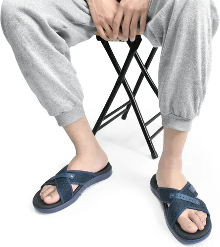 Vista 9 de ONCAI Sandalias cruzadas para hombre, soporte de arco, sandalias deportivas con plantilla ortopédica para fascitis plantar