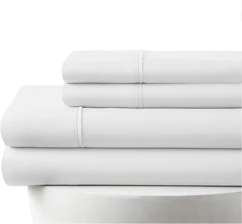 Vista 9 de Twin Size 4-Piece Sheet Set 1000 Thread-Count 100% Egyptain Cotton, 1000TC Soft, Breathable, Long-Staple Cotton Sateen Weave, Fits 19 Inches Extra