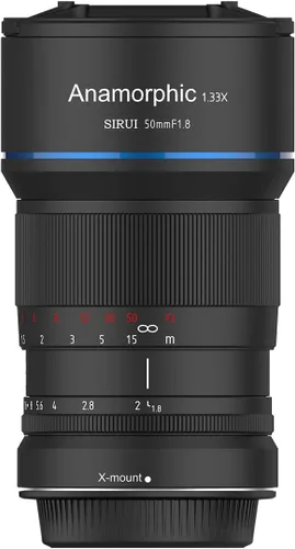 Vista 11 de SIRUI Lente anamórfica F1.8 1.33X S35 de 1.969 in para montura L, destello azul