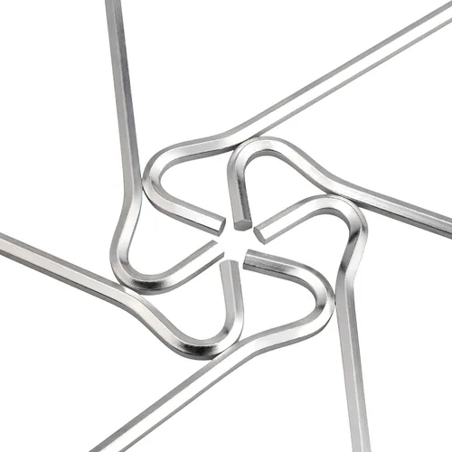 Vista 3 de Estacas de aluminio para tienda de campaña con gancho, estacas hexagonales de 7 pulgadas, estacas de jardín, estacas de camping para lanzar tienda