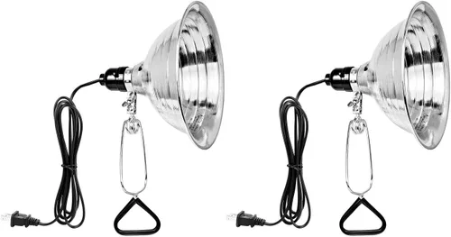 Vista 21 de Simple Deluxe - Lámpara de techo con abrazadera de 5.5 pulgadas con reflector de aluminio de hasta 60 W, casquillo E26 (sin foco incluido), cable