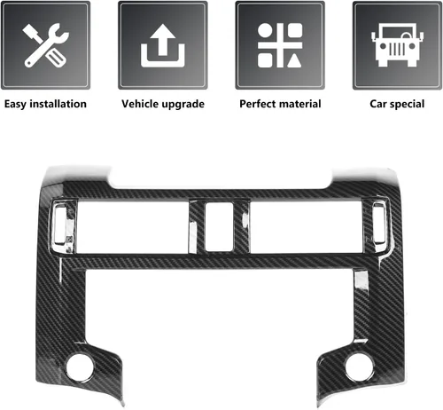 Vista 4 de RAZPOY Cubierta de panel de navegación para 4Runner 2020+, cubierta de consola central, cubierta de tablero GPS, compatible con accesorios Fibra