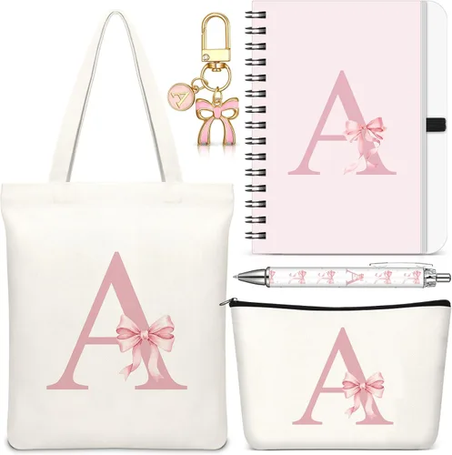 Vista 10 de Talltalk 5 piezas de bolsas de mano con iniciales, regalos para mujer Beige