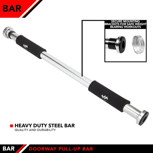 Vista 4 de JFIT Deluxe Multi Exercise Doorway Pull-Up Bar with Comfort Grips, 40-Inch