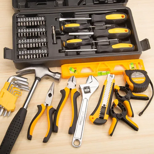 Vista 9 de Juego de herramientas de mano de 79 piezas para el hogar, kit integral de reparación de automóviles, kits de herramientas multifuncionales