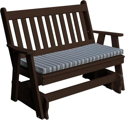 Vista 6 de Furniture Barn USA Planeador inglés tradicional polivinílico de 4 pies, azul Aruba Azul (Aruba Blue)