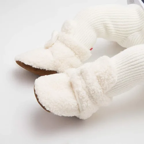 Vista 200 de Sawimlgy - Botines de algodón antideslizantes para recién nacido, con agarre, para cuna o para el invierno