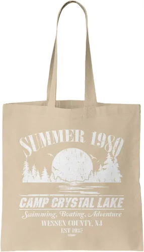 Vista 14 de Camp Crystal Lake Scenery - Bolsa reutilizable para comestibles con máscara Jason (negro)