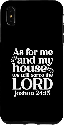 Vista 7 de iPhone 13 Pro Max As For Me and My House We Will Serve The Lord Bible Verse Case