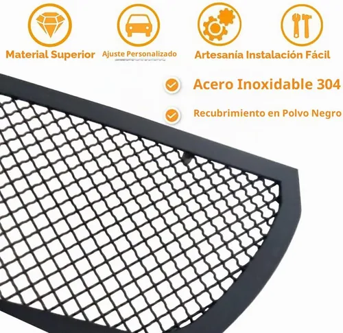 Vista 3 de Rejilla frontal superior negra de malla inoxidable para rejilla de rejilla de inserción de estilo se adapta a Dodge Charger SXT/SE