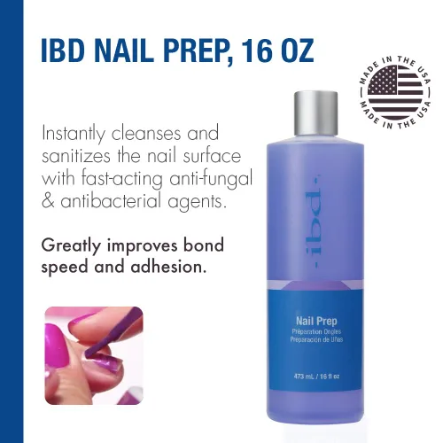 Vista 3 de IBD Spray de preparación de uñas, mejora la velocidad de unión y la adherencia, 16 onzas