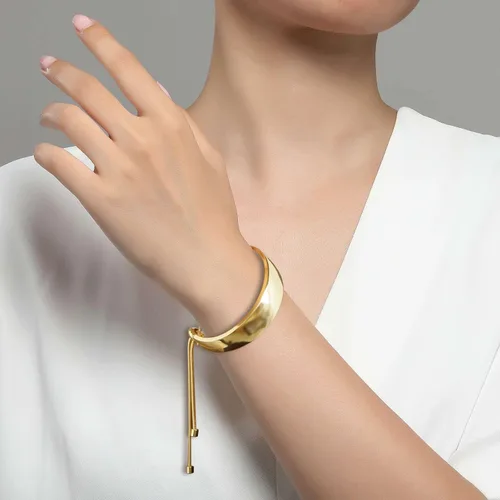 Vista 2 de LILIE&WHITE Pulsera de oro para mujer, estilo bohemio, pulsera de plata, pulsera de regreso a clases, pulsera abierta, joyería
