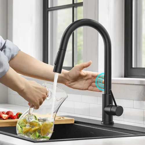 Vista 15 de Kraus Oletto - Grifo de cocina contemporáneo con un solo mango extraíble en cromado, KPF-3104CH