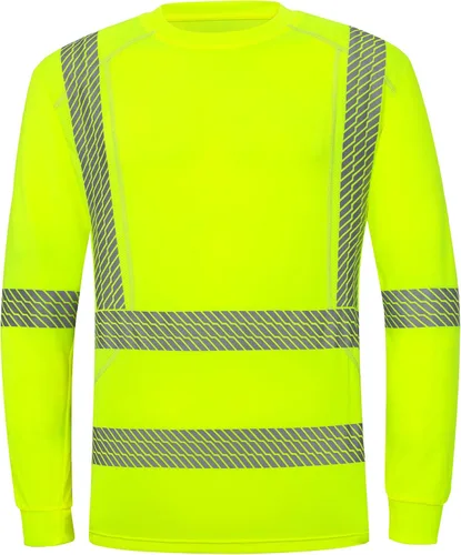 Vista 29 de ProtectX Camisas de manga larga de alta visibilidad, camiseta de seguridad reflectante de alta visibilidad para hombres y mujeres, camisa