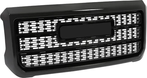 Vista 3 de KUAFU - Rejilla de parachoques delantero compatible con GMC Sierra 2500HD 3500HD 2015-2019 Parrilla superior de malla de parachoques superior