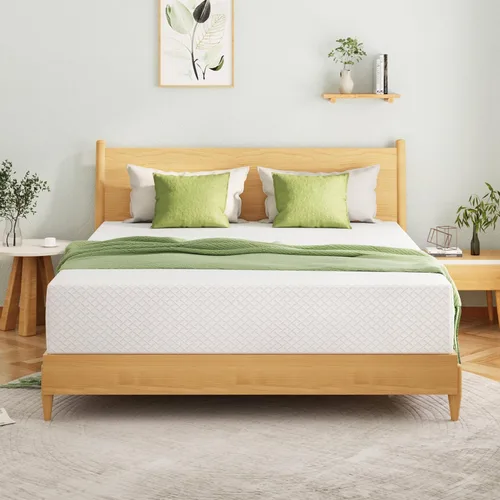 Vista 8 de EGOHOME Colchón individual de 5 pulgadas para niños, colchón de espuma viscoelástica con gel de té verde refrescante, alivia la presión con soporte