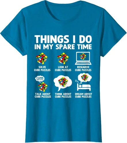 Vista 77 de Things I Do in My Spare Time Cube Puzzle Speed Cubing Camiseta