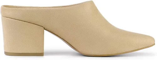 Vista 6 de Allegra K Sandalias de tacón de bloque para mujer Beige