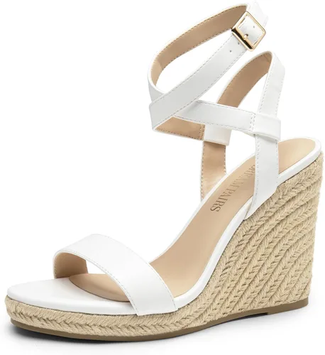 Vista 10 de DREAM PAIRS Sandalias de plataforma para mujer Negro PU