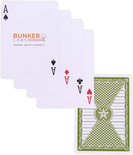 Vista 2 de Baraja de cartas de primera línea de bicicleta Edición Líderes - Incluye carta cortada de bonificación