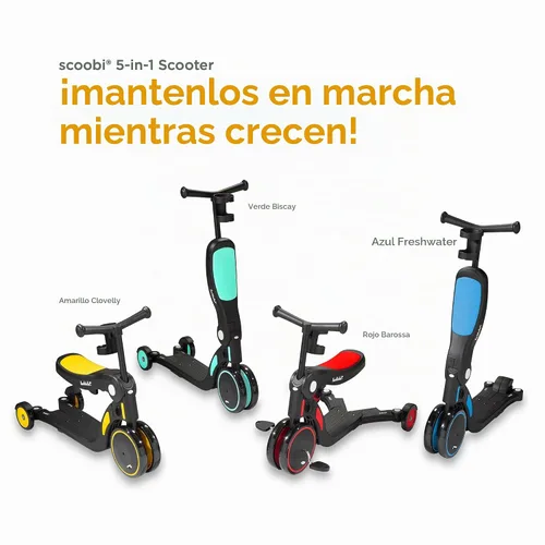 Vista 3 de Larktale scoobi - Scooter y bicicleta de equilibrio 5 en 1, color verde vizcaya Verde (Biscay Green)
