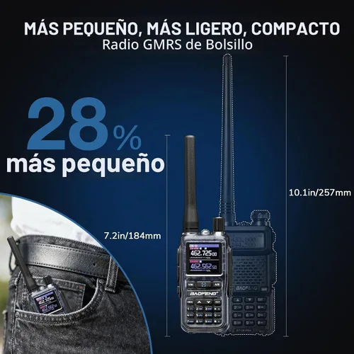 Vista 8 de BAOFENG Radios portátiles UV-5G Mini GMRS, 999 CHs, programación de Cuarzo