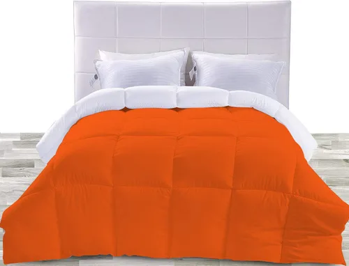 Vista 29 de BedDecor Edredón reversible de microfibra de alta calidad de 400 GSM, relleno de microfibra de 15.16 oz/m², 600 hilos, 100% algodón egipcio sólido