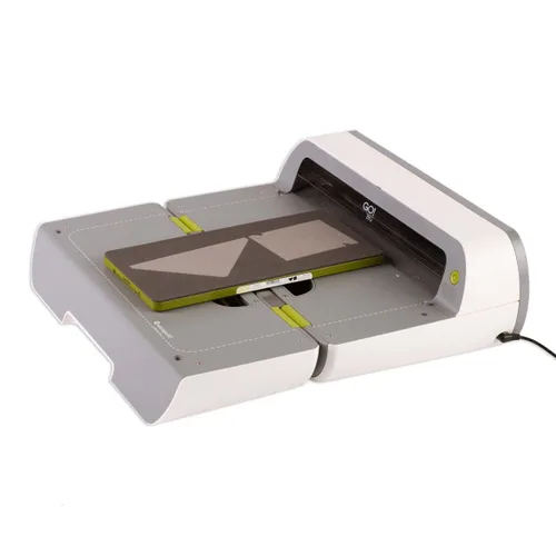 Vista 5 de Accuquilt Go. Big tela Cutter Effortless One-Button Operation, Cuts Up to 6 Layers of 100% Cotton, Includes Flying Geese Die, Cutting Mat, and