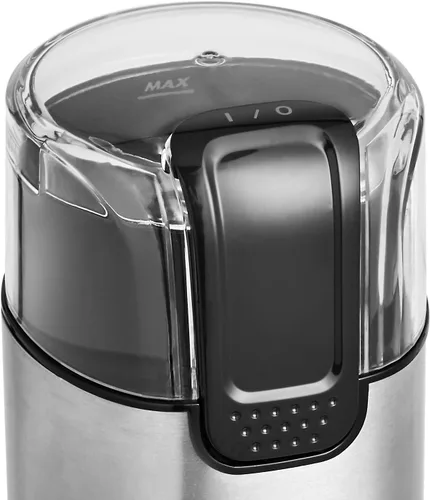 Vista 3 de Amazon Basics Molinillo de café eléctrico, molinillo de granos de café y especias, con cuchillas de molienda de acero inoxidable de servicio pesado