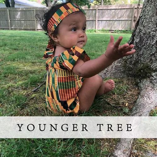 Vista 3 de YOUNGER TREE - Conjunto de ropa para bebé, diseño africano Dashiki Ankara
