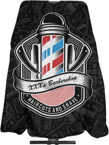 Vista 25 de Capa de barbero impermeable personalizada, Capa de peluquero personalizada, Añade tu texto, Capa de salón personalizada para hombres, Capa de corte
