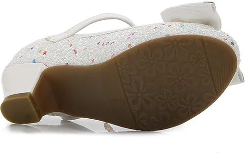 Vista 7 de Cadidi Dinos Zapatos de vestir para niñas, zapatos de fiesta de boda, zapatos de tacón Mary Jane Princesa (bebéniño pequeñoniño grande)