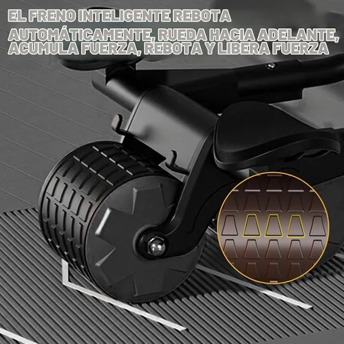 Vista 5 de Uota Rueda Abdominal de Rebote Automático con Soporte para Codo, Rodillo Abdominal para Máquina de Ejercicio Abdominal, Equipo de Entrenamiento