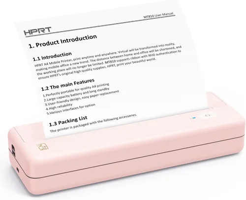 Vista 10 de HPRT Impresora portátil inalámbrica - Impresora térmica Bluetooth para Negro