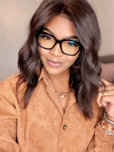 Vista 8 de DIFF Gafas Bella XS EXTRA SMALL FRAMES Designer Square Computer Blue Light Block Gafas para mujer con cara pequeña estrecha