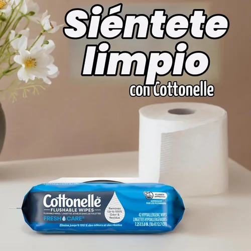 Vista 5 de Cottonelle Ultra Clean papel higiénico, 9 megarrollos = 36 rollos regulares