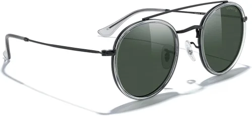 Vista 5 de MERRY'S Gafas de sol polarizadas redondas retro - Gafas de sol unisex de doble puente