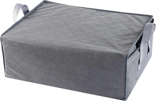 Vista 8 de G01 - bolsas de almacenamiento de tamaño rectangular para guardar ropa, 3 unidades, color gris Paquete gris de 6 piezas