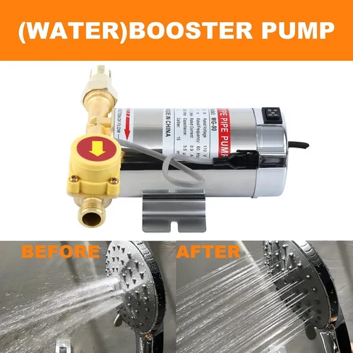 Vista 3 de Samger Bomba Elevadora de Presión de Agua, 110V 90W 243GPH 15PSI Bomba de Agua Doméstica con Interruptor Automático de Flujo de Agua, Bombas