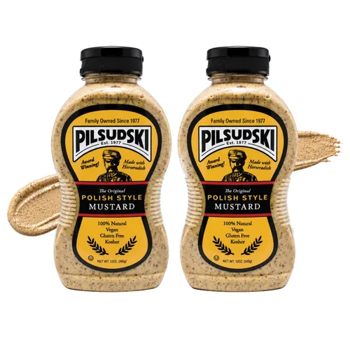 Vista 16 de Pilsudski's Brand Mustard - Botella exprimible de 12 onzas, condimentos perfectos para cualquier plato (12 onzas líquidas (paquete de 4), Mustard