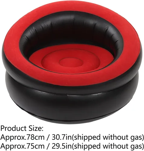 Vista 3 de Atyhao Sofá inflable, sofá de aire, silla inflable simple, sofá ultra suave, puf para sala de estar, dormitorio, sala de lectura, oficina, balcón