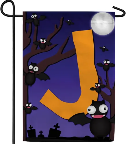 Vista 10 de Bandera de jardín con monograma de América Forever de 12.5 x 18 pulgadas, letra A de doble cara, banderas pequeñas para exteriores, fiestas, patio