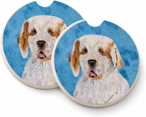 Vista 75 de Caroline's Treasures SS4767-BUCARC - Juego de 2 portavasos para automóvil, diseño de bulldog inglés, absorbentes para automóvil, portavasos