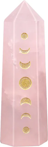 Vista 14 de Nupuyai Piedra de cristal curativa de ojo de tigre para meditación de chakras, terapia de reiki, decoración de varita de cristal para oficina