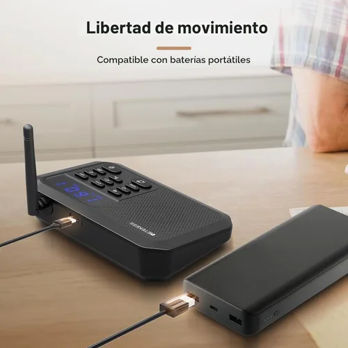 Vista 4 de Retekess TH201 Intercomunicadores inalámbricos para el hogar, intercomunicador manos libres, largo alcance 1 milla, 22 canales, VOX, cuidado