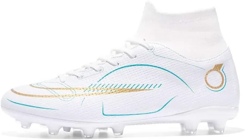 Vista 2 de ESXGED Botas de fútbol para mujer, zapatos deportivos para hombre, para exteriores e interiores, cómodos, para correr, caminar, estudiantes, zapatos